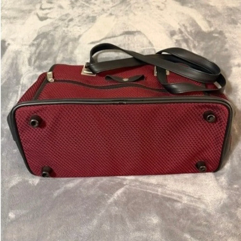 Samsonite Carry-On Bag Unisex Burgundy Overnight Mesh Travel Tote Bag 17X11X8
